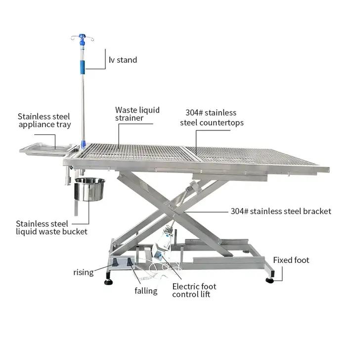 Table de chirurgie électrique vétérinaire, Table d'opération vétérinaire, Table de marié chirurgical