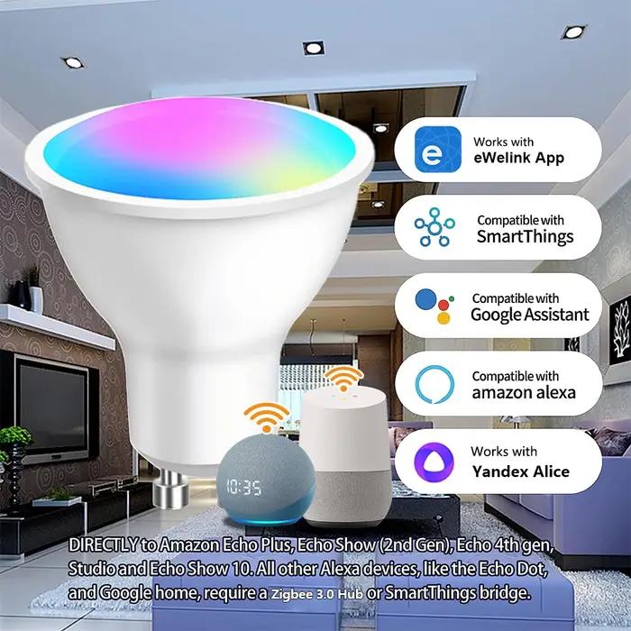 Ampoule Led GU10 Zigbee/Wifi RGB CW WW, projecteurs, lampe intelligente, fonctionne avec Alexa Echo