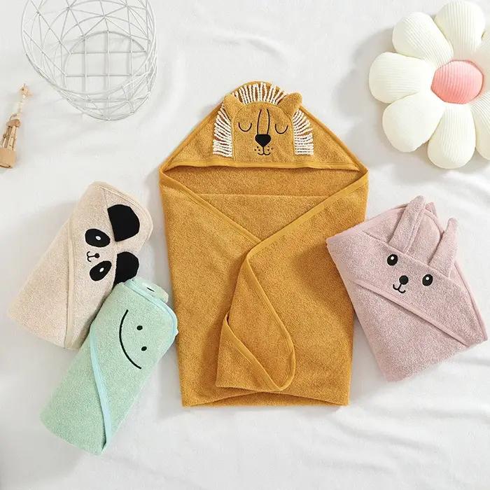 Robe de bain en coton pour bébé, serviette de bain, cape à capuche de dessin animé pour enfants, gar