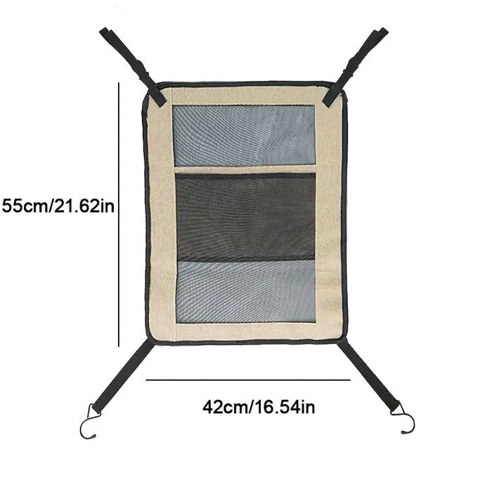 Barrière de voiture pour animaux de compagnie avec sac de rangement automatique en maille de sécurité