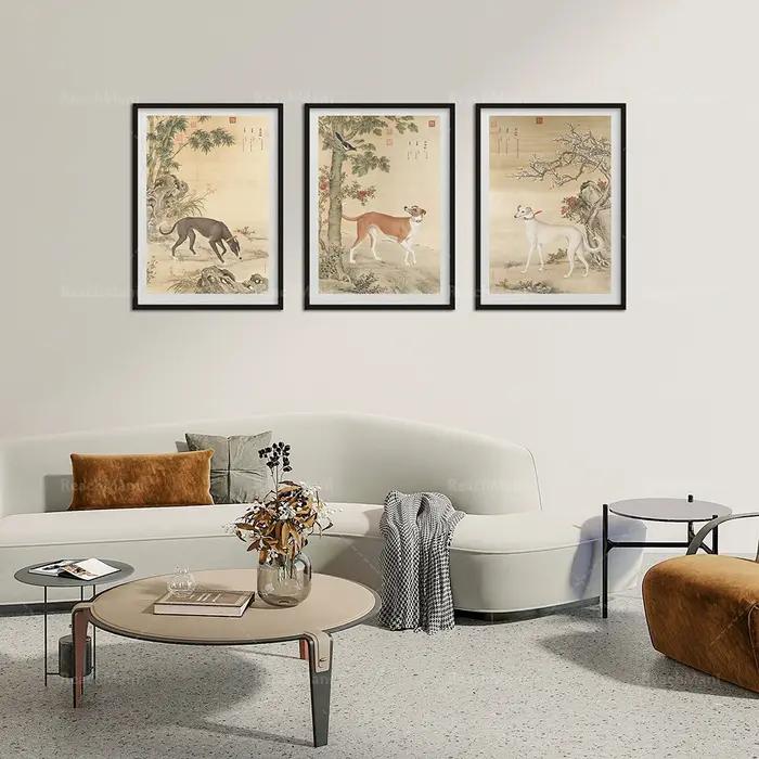 Art de chien vintage, cadeau pour les amoureux des chiens