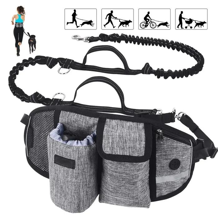 Sacs de Marche pour Chien, Entraînement pour Animal de Compagnie, Sac Banane, Mains Libres, Poudres de Bonbons, Laisse de Duextrêmes, Bols de Rajeunissement, Tasse d'Eau de Stockage