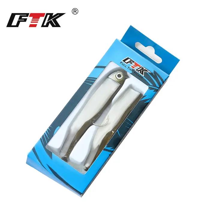 FTK leurre de pêche méné noir 5g/70mm,12g/90mm,25g/90mm tête de gabarit appâts en Silicone leurres s