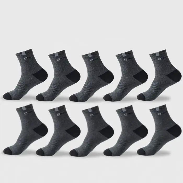 Chaussette en coton pour hommes Sport respirant doux lettre mode baskets haute élastique moyen Tube bas serviette Sox été course