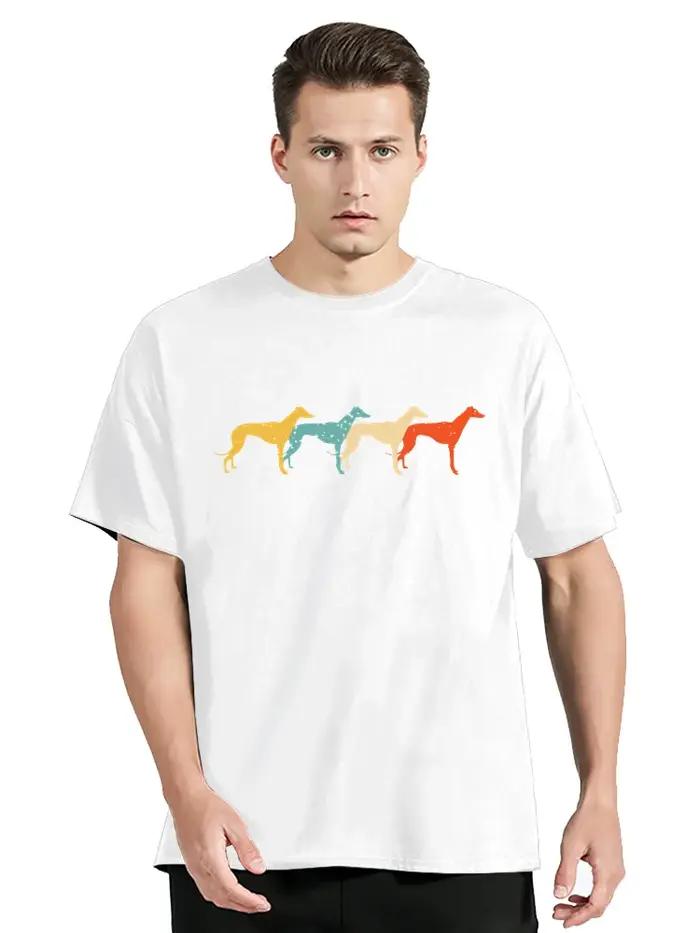 Greyhound Vintage rétro chien animal de compagnie Racer amant T-shirt Streetwear à manches courtes cadeaux