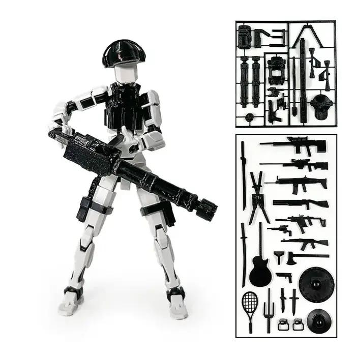 Nouvelle figurine articulée T13 imprimée en 3D, modèle de démonstration de costume de policier, multi-articulations mobiles, créative, anti-stress, à assembler