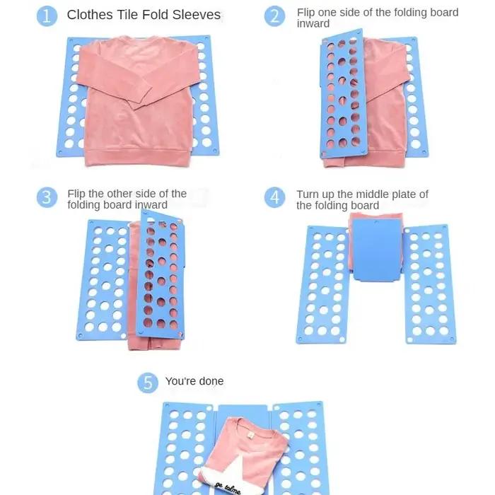 Planche à plier pour vêtements, adultes et enfants, dossier de vêtements, t-shirt, pull, évaluateurs, porte-vêtements T1, planche à plier rapide pour le linge
