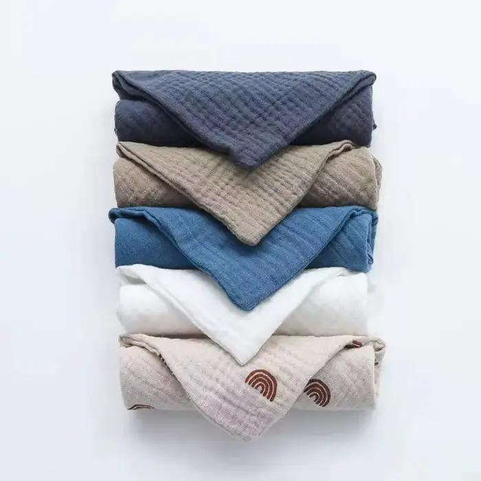 Lingettes carrées en coton pour bébé, 5 pièces, lingettes pour le visage, lavage des mains, mouchoir