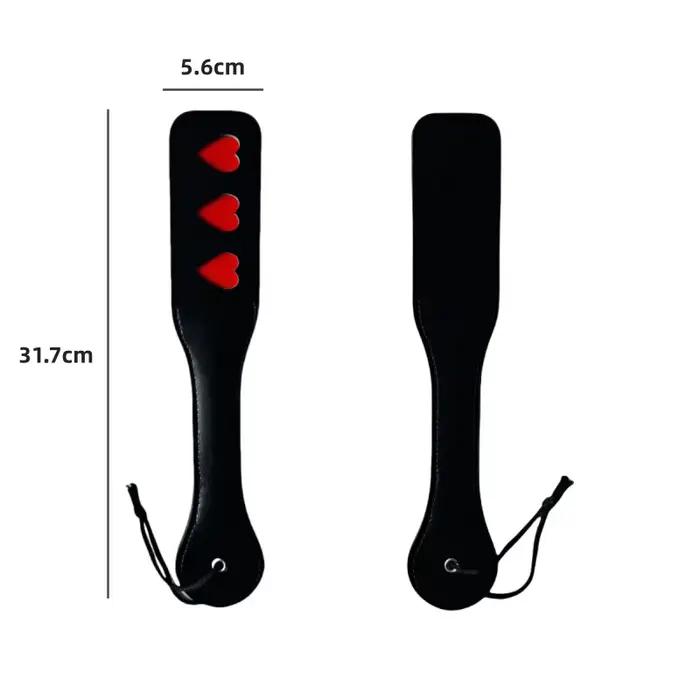 Fouet équestre en cuir noir de haute qualité de 32 cm