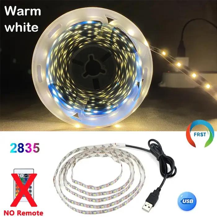 DC 5V USB LED bandes 2835 5050 blanc chaud
