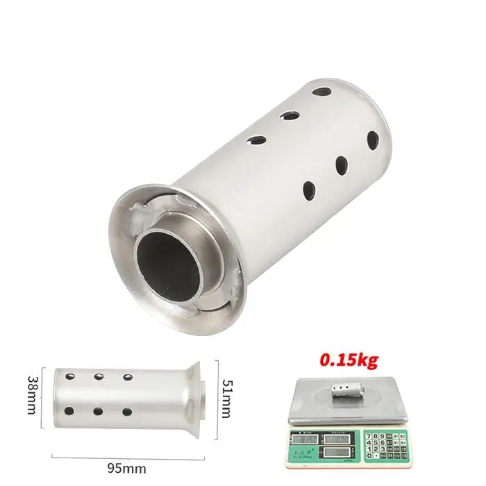 51mm 60mm 63mm universel moto échappement système d'échappement silencieux lien tuyau DB tueur élimi