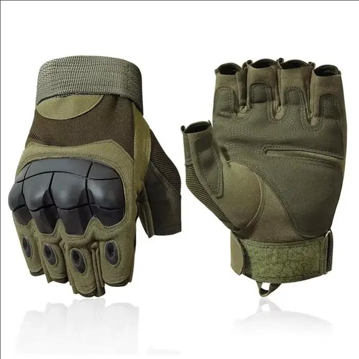 Gants fingerless outdoor knuckle dur - Paintball airsoft chasse combat moto randonnée demi-doigts