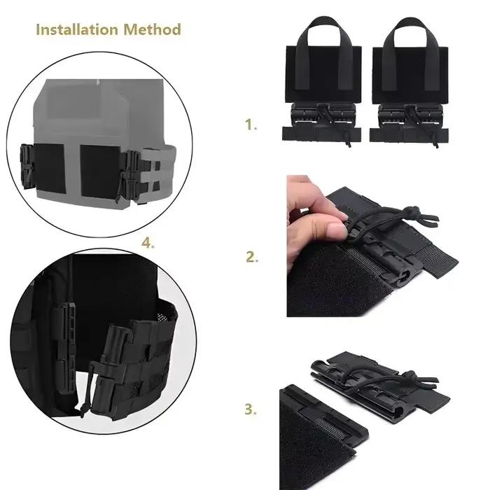 Kit de boucles de libération rapide pour gilet tactique, accessoire MOLLE universel pour chasse