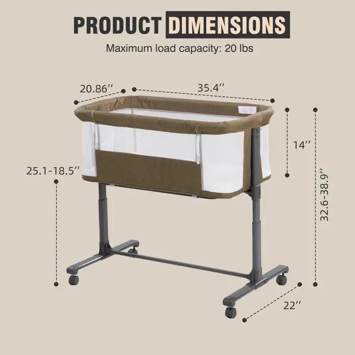 Berceau 3 en 1 Lit Bébé Dormeur Chevet Transformable Enfant Nouveau-Né Occasions Spéciales