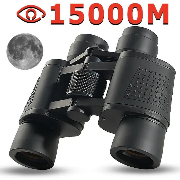 Jumelles 80X80 longue portée 15000m HD puissance optique verre lentille basse lumière étanche chasse