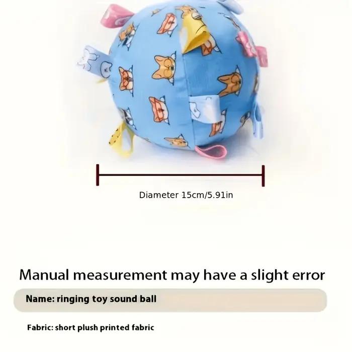 Balle Sonore en Polyester Imprimé Animal Pour Chiens de Toutes Tailles Jouets Interactifs Convient Aux Promenades Extérieures Occasions Spéciales