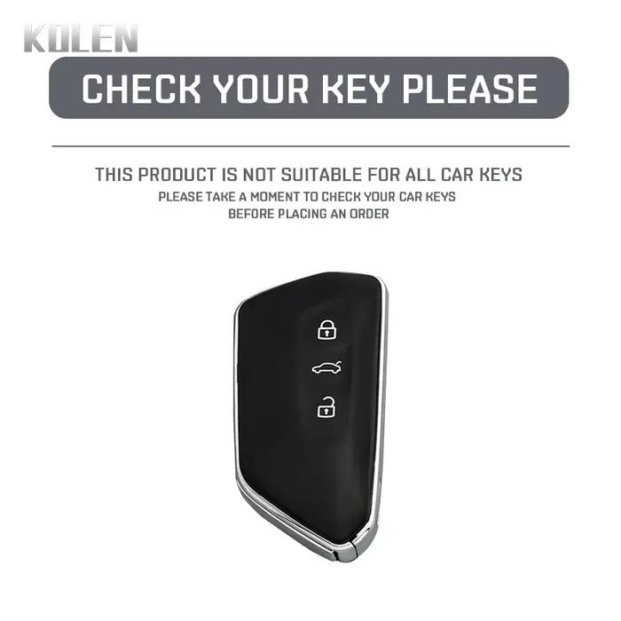 Coque en cuir pour clé de voiture à distance, coque de protection, Volkswagen VW Golf 8 MK8 ID-4 ID-