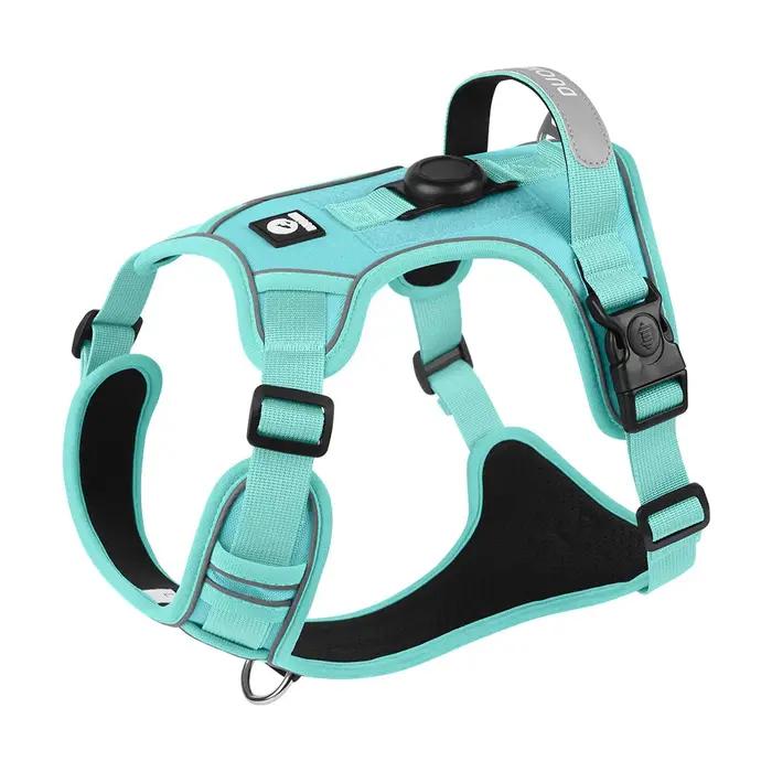 Harnais anti-traction pour chiens de grande et moyenne taille, réfléchissant, anti-évasion, avec san