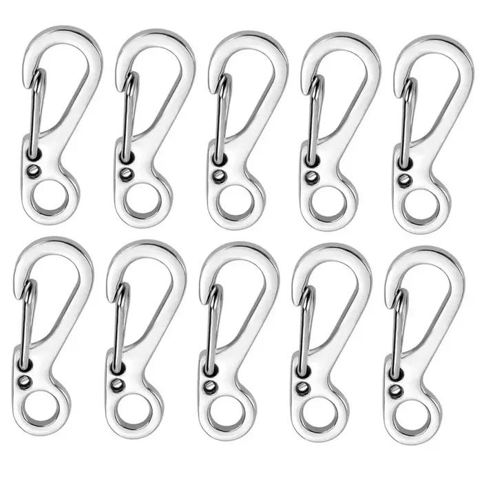 10 pièces/lot Mini mousqueton paracorde équipement tactique crochets porte-clés Camping EDC survie escalade SF printemps