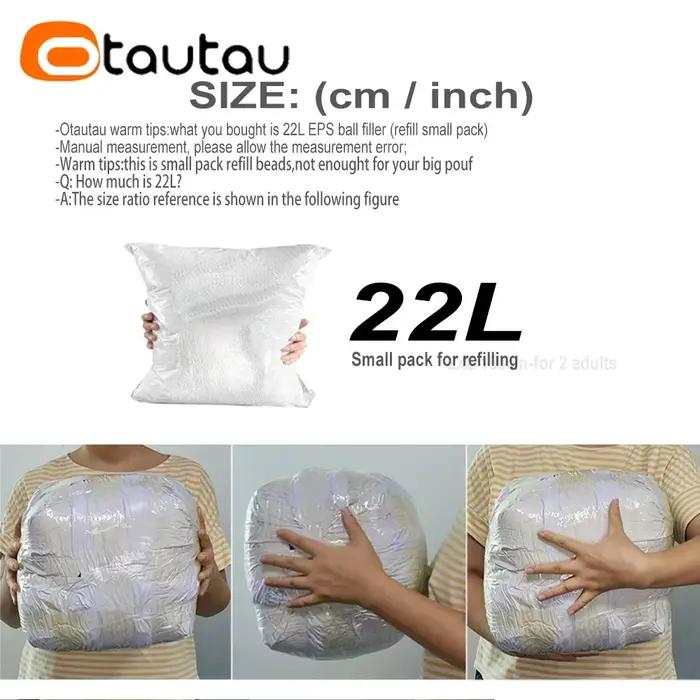 OTAUTAU-Remplissage de pouf boule EPS, mousse de remplissage, sac de haricot en polystyrène, remplis