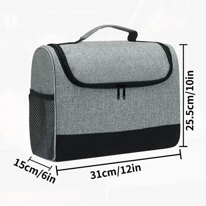 Mallette de transport pour barman en nylon rouge avec poignée antidérapante et espace de rangement multiple pour les outils de bar à domicile et pour les événements en plein air