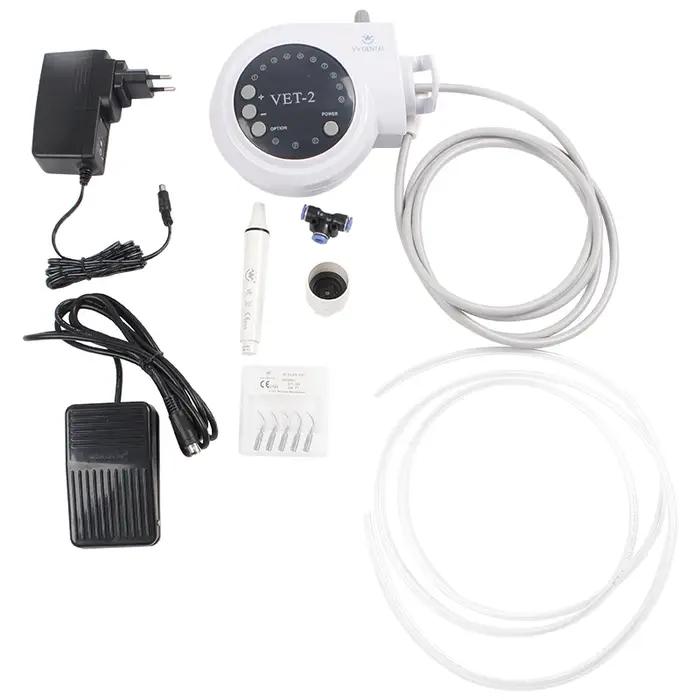 VVDental VET-2 Détartreur ultrasonique dentaire 28-30kHz, éliminateur de plaque et de tartare piézoélectrique, traitement de la parodontite, 10 vitesses, interrupteur au pied