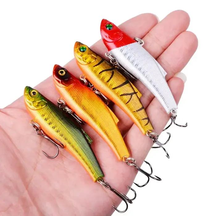 1 pièces 7 cm/17.8g hiver dur mer leurre de pêche VIB 3D appât yeux le pivotant plongée gabarit aile