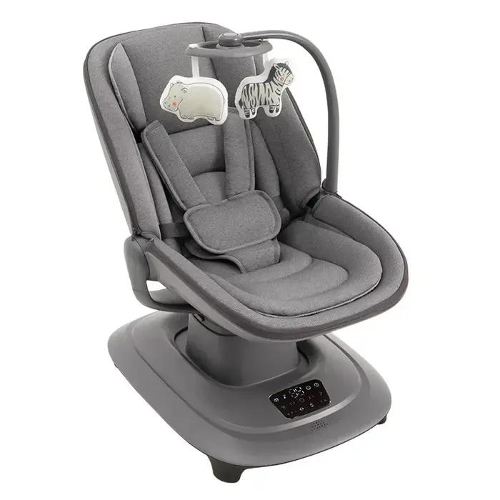 Chaise Apaisante Électrique Pour Bébé Luxe Connectable Application 360° Bébé Swing Chaise À Bascule Rotative Dossier Réglable Occasions Spéciales