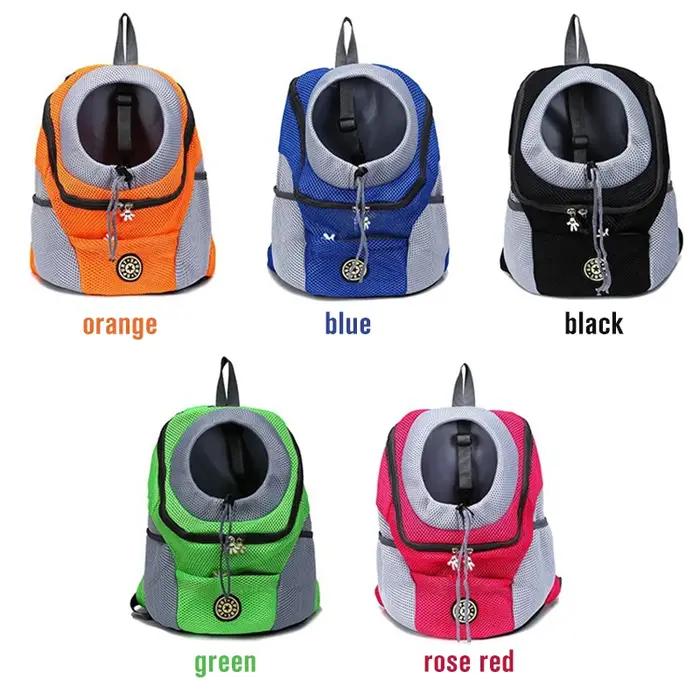 Sac à dos pour chiens et chats en nylon robuste avec bandes réfléchissantes pour sécurité et confort lors de randonnées en plein air