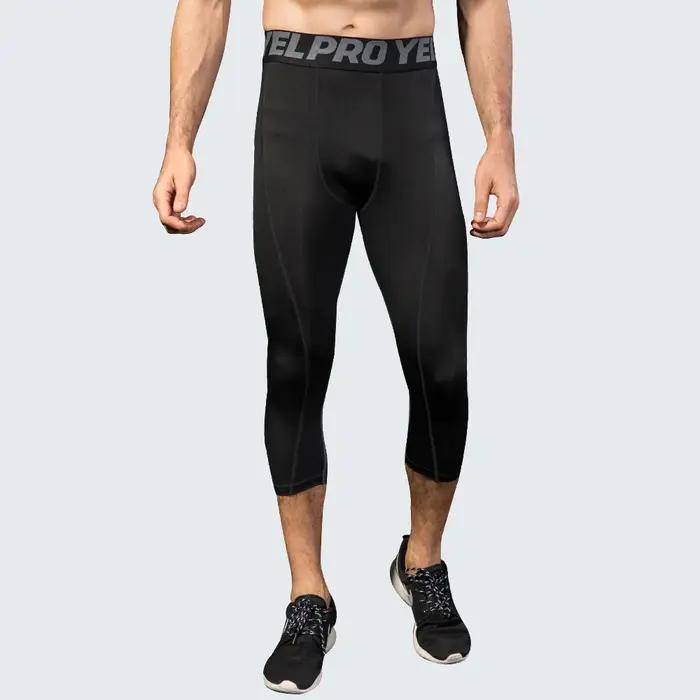 Legging athlétique à Compression 3/4 pour hommes