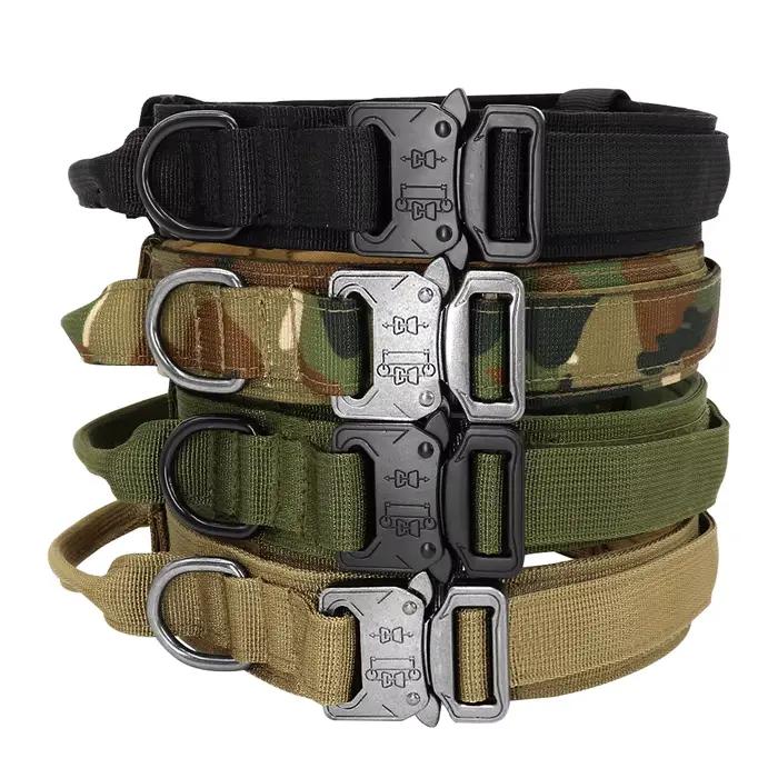 Collier de bain militaire pour animaux de compagnie avec poignée