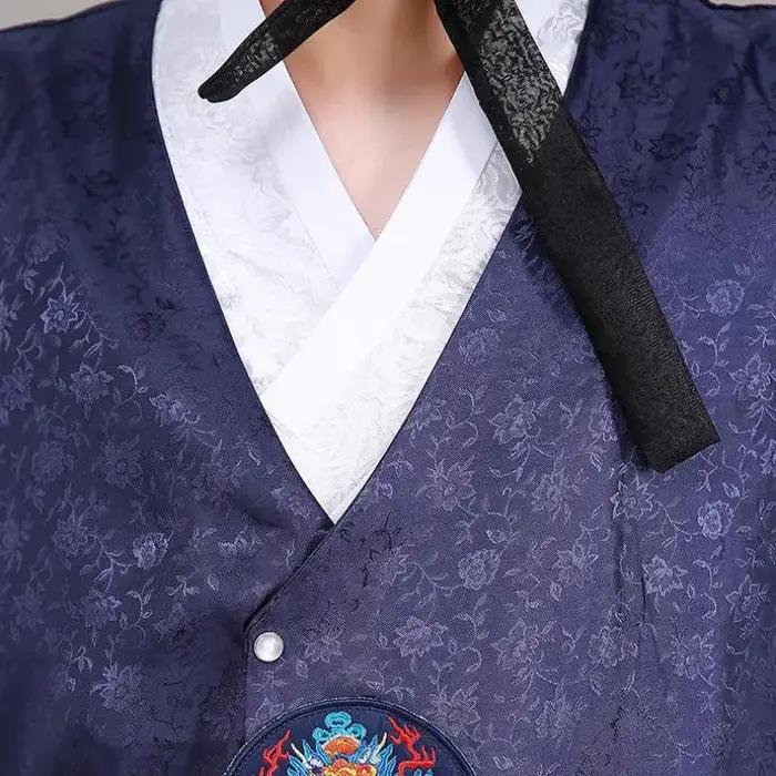 Robe Hanbok traditionnelle coréenne pour hommes robes ethniques de prairie vêtements officiels de cour costume de scène masculin multicolore occasions spéciales