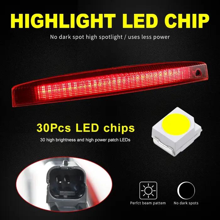 1X troisième feu stop, feu stop LED pour Renault Megane MK II 2003-2008 feu arrière, coque rouge OEM
