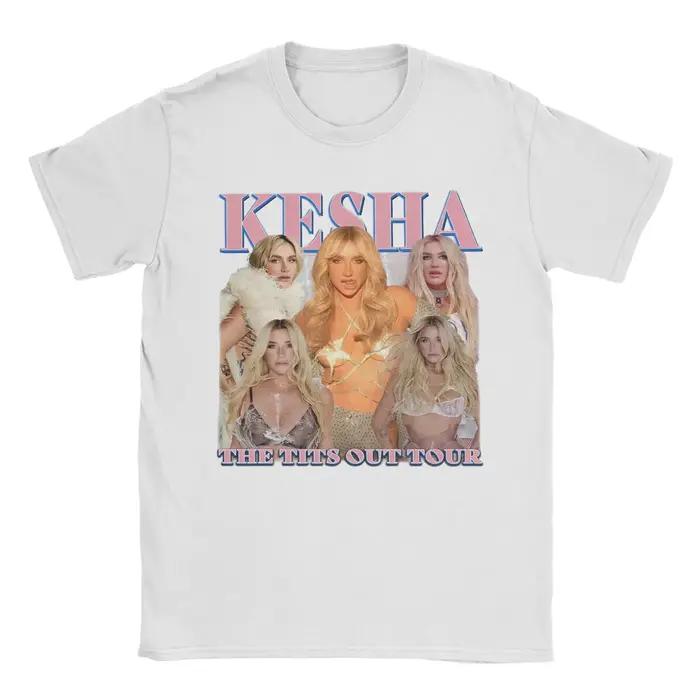 Kesha Tour T-shirts imprimés pour hommes et femmes, vêtements en pur coton
