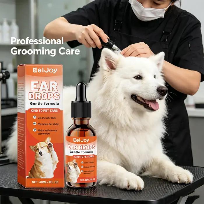Gouttes auriculaires EelJoy pour chiens et chats élimination cérumen soulagement inconfort hygiène oreilles animaux de compagnie entretien quotidien soin santé audition produits d'hygiène pour animaux de compagnie
