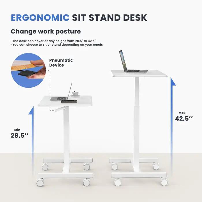 JHK Mobile petit bureau debout ordinateur Portable bureau ordinateur Portable hauteur réglable Table