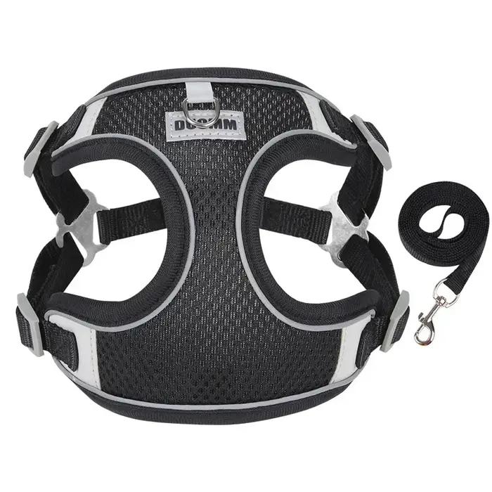 Harnais respirant en maille pour chiens de petite et moyenne taille, harnais et laisse pour chiots p
