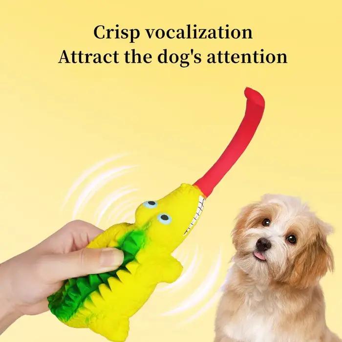 Nouveaux jouets pour chiens langue en latex lézard dents propres Puzzle crocodile vocal presser amusant soulagement du