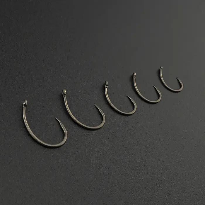 Hirisi 50 pièces Crochets de pêche en acier inoxydable, revêtement à haute teneur en carbone, engins