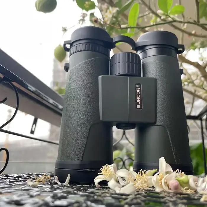 Jumelles SUNCORE 10x42 vertes haute performance pour aventures extérieures - Durables et étanches