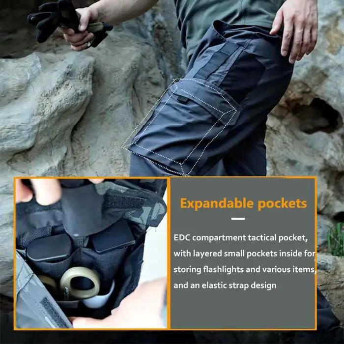 Pantalon tactique chasse homme imperméable multi-poches cargo résistant outdoor training