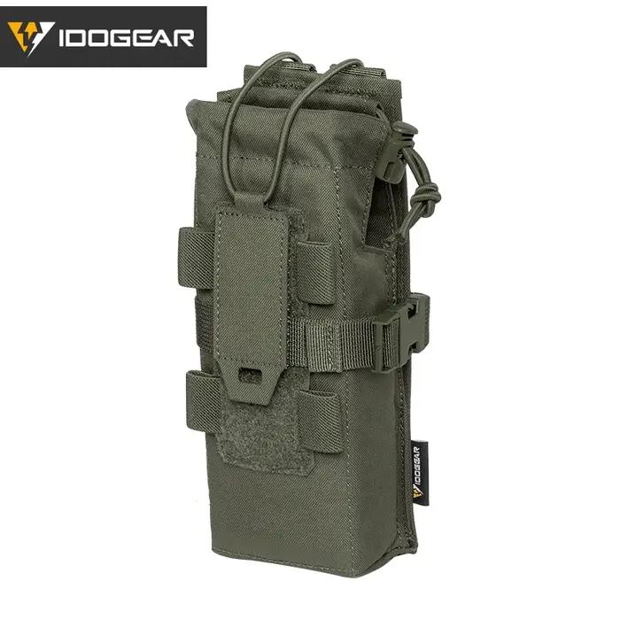 Poche radio tactique IDOGEAR pour PRC148/152 avec fixation MOLLE et ouverture basculante