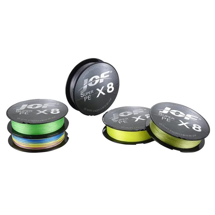 JOF X8 150M 300M 500M ligne de pêche tressée 8 brins multicolore Multifilament eau salée PE Line15 2