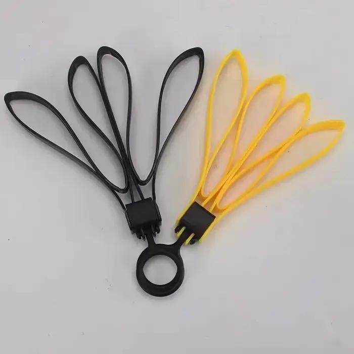 Lien plastique tactique serre-câble jaune, accessoire militaire décoration sport chasse