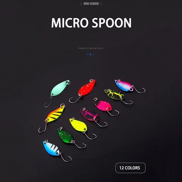 X-fin 3cm 2.5g/3.5g/5g matériel de pêche cuillère en métal leurre crochet pointu paillettes dures leurre appât eau douce eau salée Spinner cuillères