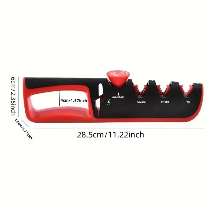 Affûteur de couteaux 4-en-1 réglable en carbure de tungstène pour tous types de couteaux et ciseaux, occasion quotidienne et cadeau pour cuisiniers passionnés