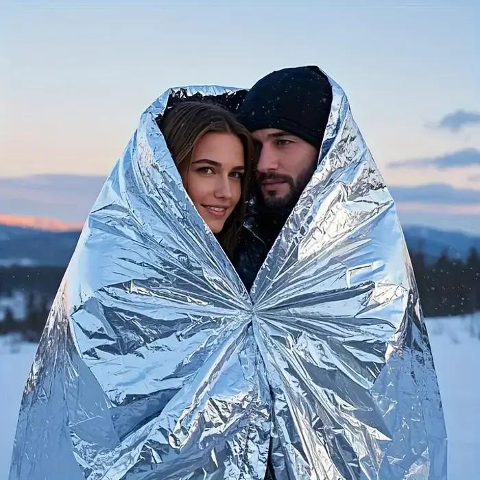 Couvertures de survie d'urgence – Isolation thermique robuste 157x210cm pour le camping
