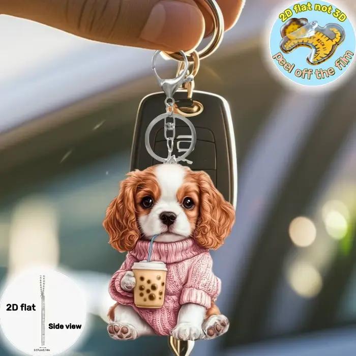 Porte-clés pendentif Cavalier King Charles épagneul