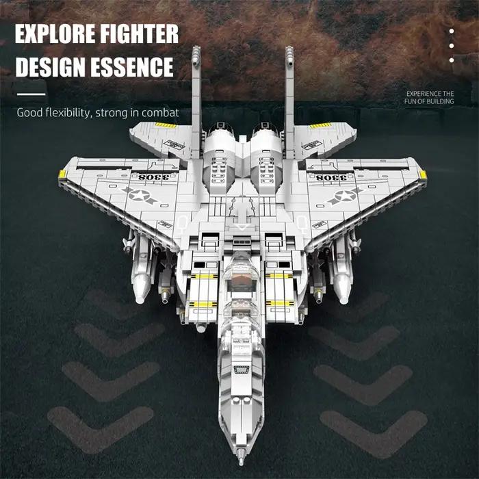 Avion de combat militaire F-15E blocs de construction grands modèles armés pour adultes occasions spéciales modélisme technologie aérospatiale jouets garçons