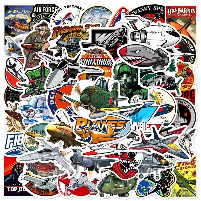 Autocollants Graffiti Avions de html, Airanafor DIY, Accessoire pour Téléphone, Ordinateur Portable,